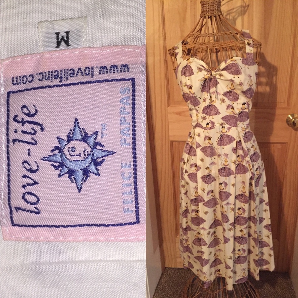 Felipe Pappas Love-Life Flair White & Purple Dress